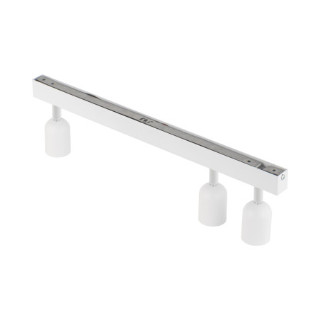 Plafonnier décalé TOP WHITE 3 lampes orientables alignées metal blanc Minimaliste 