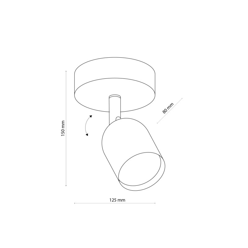 Plafonnier orientable TOP WHITE métal blanc Design Minimaliste 