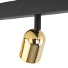 Plafonnier TOP GOLD 4 lampes orientables alignées metal noir Minimaliste 