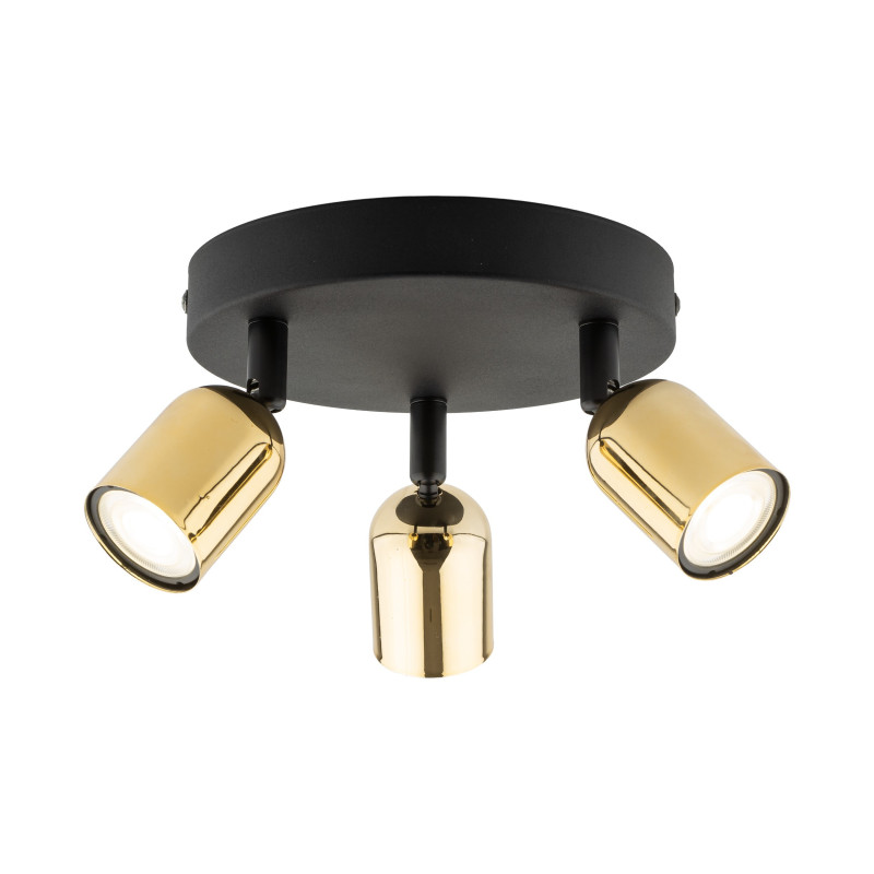 Plafonnier TOP GOLD 3 lampes orientables metal doré Minimaliste 