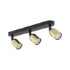 Plafonnier TOP GOLD 3 lampes orientables alignées metal doré Minimaliste 