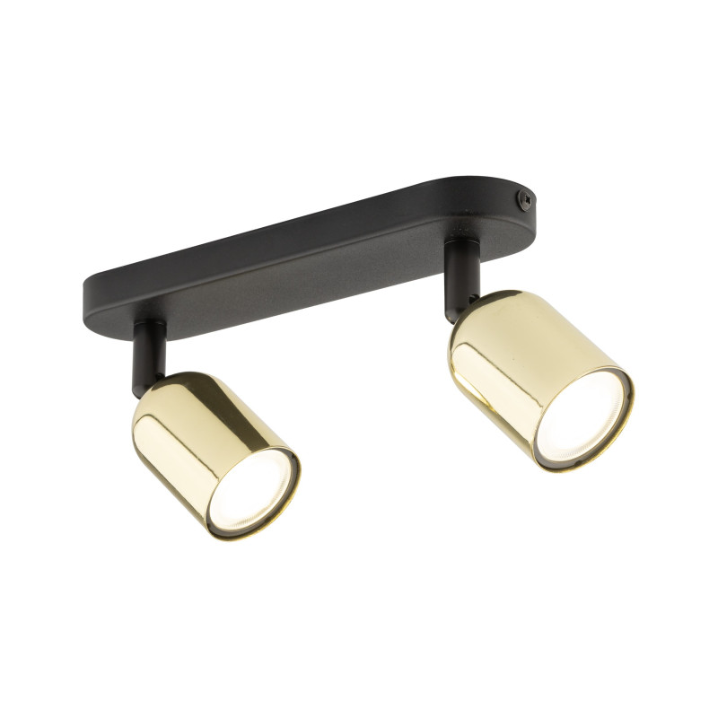 Plafonnier TOP GOLD 2 lampes orientables metal doré Minimaliste 