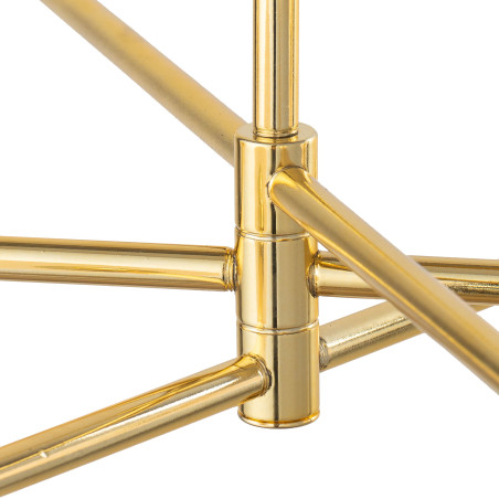 Plafonnier suspendu SARIUS GOLD 6 boules verre blanc et metal doré Design chic 