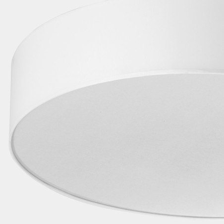 Plafonnier RONDO WHITE rond 60cm tissu blanc Design Minimaliste 