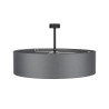 Suspension RONDO GRAPHITE rond 60cm tissu gris anthracite 4 douilles Design Minimaliste 