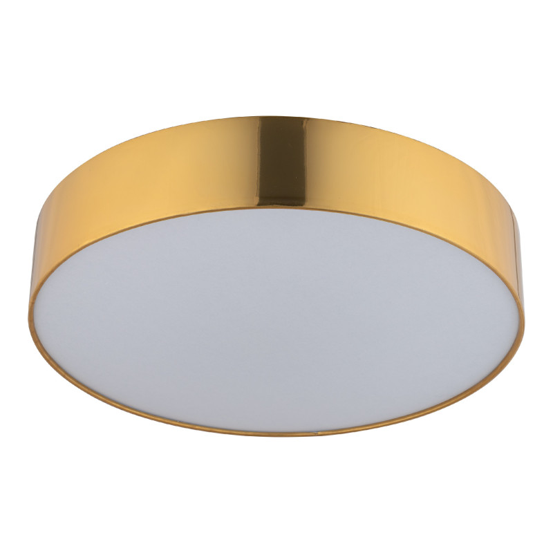 Plafonnier RONDO GOLD rond 60cm tissu doré Minimaliste 