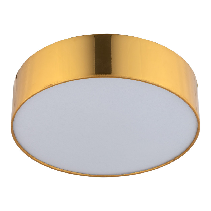 Plafonnier RONDO GOLD rond 45cm tissu doré Minimaliste 