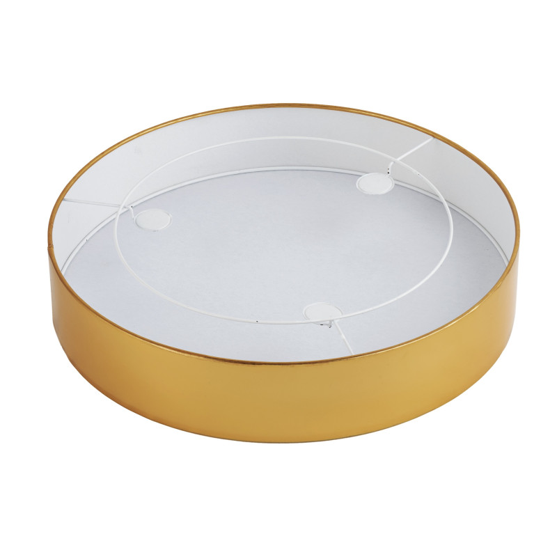 Plafonnier RONDO GOLD rond 45cm tissu doré Minimaliste 