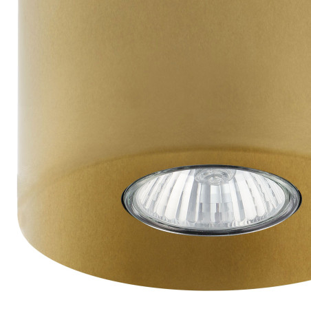 Plafonnier ORION GOLD cylindre H9cm métal doré Design Minimaliste 