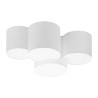 Plafonnier MONA WHITE 4 abat-jour tissu blanc Design chic 