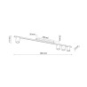 Plafonnier LOGAN WHITE 4 lampes metal blanc Minimaliste 