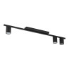 Plafonnier LOGAN BLACK 3 lampes metal noir Minimaliste 