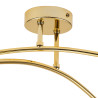 Plafonnier HELIX GOLD 4 douilles metal doré Industriel 