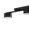 Plafonnier DALLAS BLACK 3 lampes metal noir Minimaliste 