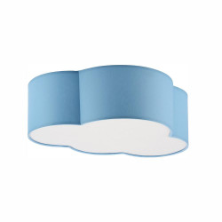 Plafonnier petit nuage CLOUD BLUE tissu pastel bleu Enfant 