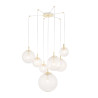 Suspension CADIX GOLD 7 boules verre transparent Design chic 