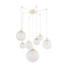 Suspension CADIX GOLD 7 boules verre transparent Design chic 