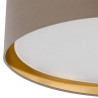 Plafonnier BILBAO BEIGE/GOLD rond 60cm tissu beige intérieur doré Design Minimaliste 