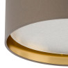 Plafonnier BILBAO BEIGE/GOLD rond 45cm tissu beige intérieur doré Design Minimaliste 