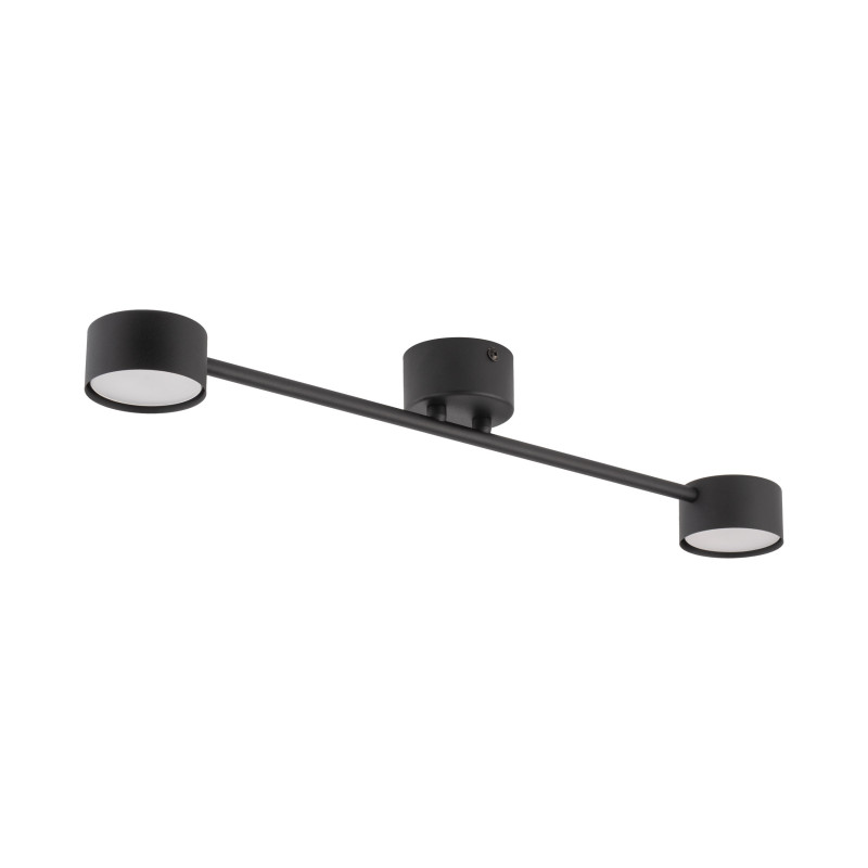 Plafonnier AVIA BLACK 2 lampes metal noir Industriel 