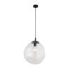 Suspension SOL TRANSPARENT verre clair 25cm et métal argenté Design chic 