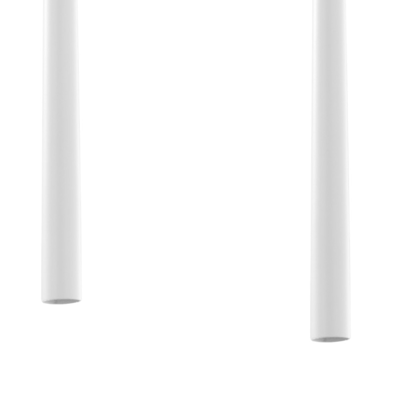 Suspension longue PIANO WHITE 4 sources lumineuses métal blanc Design Minimaliste 