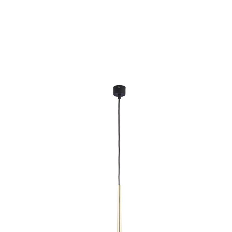 Suspension longue PIANO GOLD métal doré noir Design Minimaliste 