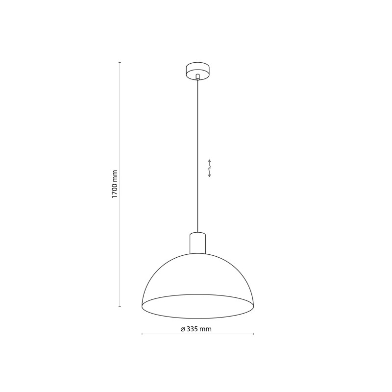 Suspension OSLO WHITE metal blanc Industriel 