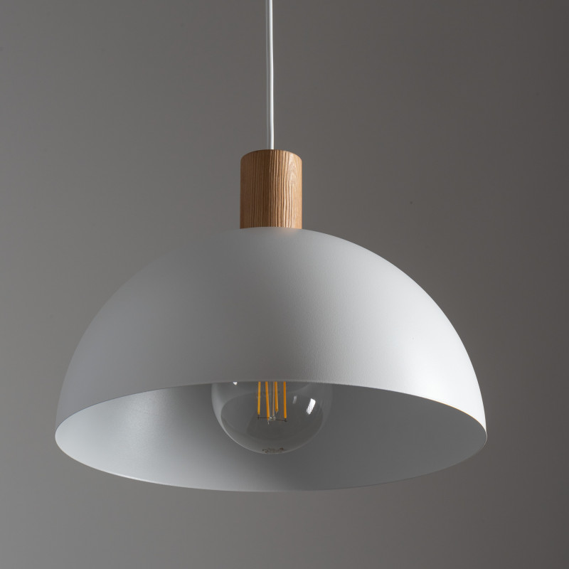 Suspension OSLO WHITE metal blanc Industriel 