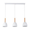 Suspension NORD WHITE 3 abat-jour metal blanc Industriel 