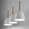 Suspension NORD WHITE 3 abat-jour metal blanc Industriel 