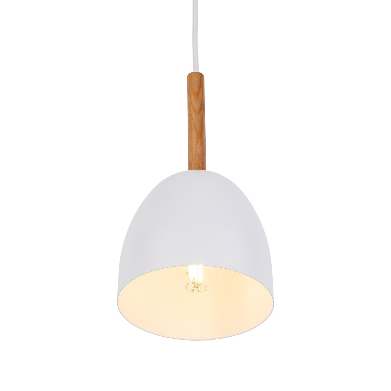 Suspension NORD WHITE metal blanc Industriel 