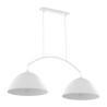 Suspension FARO NEW WHITE 2 abat-jour bol metal blanc Vintage 