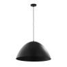 Suspension FARO NEW BLACK abat-jour 50 cm bol metal noir Vintage 