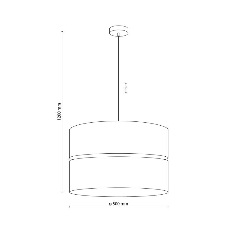 Suspension ECO 38cm en tissu beige Gris Bohème 