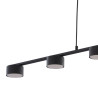 Suspension DALLAS BLACK 5 lampes metal noir Minimaliste 