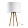 Lampe à poser TOKYO bois clair et tissu blanc Design Scandinave