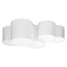 Plafonnier MONA 5 abat-jour tissu blanc Design chic