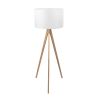 Lampadaire TREVISO WHITE bois clair et tissu blanc Nature Scandinave