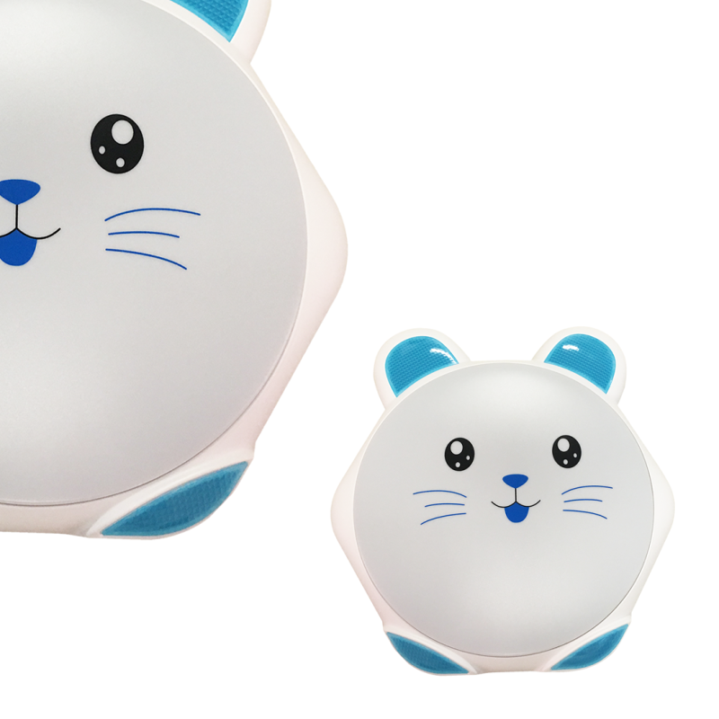 Applique murale enfant SWEET lapin rond 40cm blanc et bleu LED blanc neutre 4000k 20W 