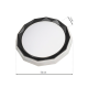 Plafonnier OSCAR rond 53cm octogone blanc et noir LED 45W CCT 3000k à 6000k 3150Lm dimmable 