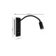 Applique murale flexible double option éclairage LED 8W ou 2W blanc neutre port USB BASE rectangle métal noir Minimaliste 