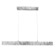 Suspension PIERCE rectangle plastique marbré blanc et gris LED blanc neutre 18W 1080Lm Design chic 