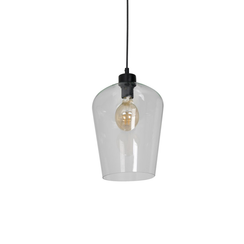 Suspension SANTIAGO abat-jour verre clair E27 Design chic 