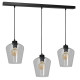 Suspension SANTIAGO 3 abat-jour verre clair E27 Design chic 