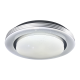 Plafonnier KELLY rond 38cm métal argenté LED 24W CCT 3000k à 6000k 3360Lm avec télécommande 