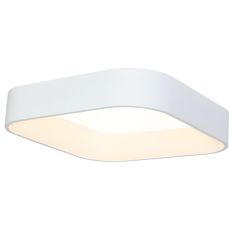 Plafonnier ASTRO carré blanc LED blanc neutre 4000K 1680 Lm 24W Minimaliste 