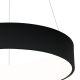 Suspension OHIO abat-jour 45cm acrylique noir LED 24W blanc neutre 4000k 1680Lm Minimaliste 