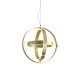 Suspension SIRIUS doré 3 anneaux lumineux forme bague avec diamant LED blanc neutre 80W Design chic 