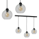 Suspension SOFIA 3 boules verre clair E27 alignés Design chic 